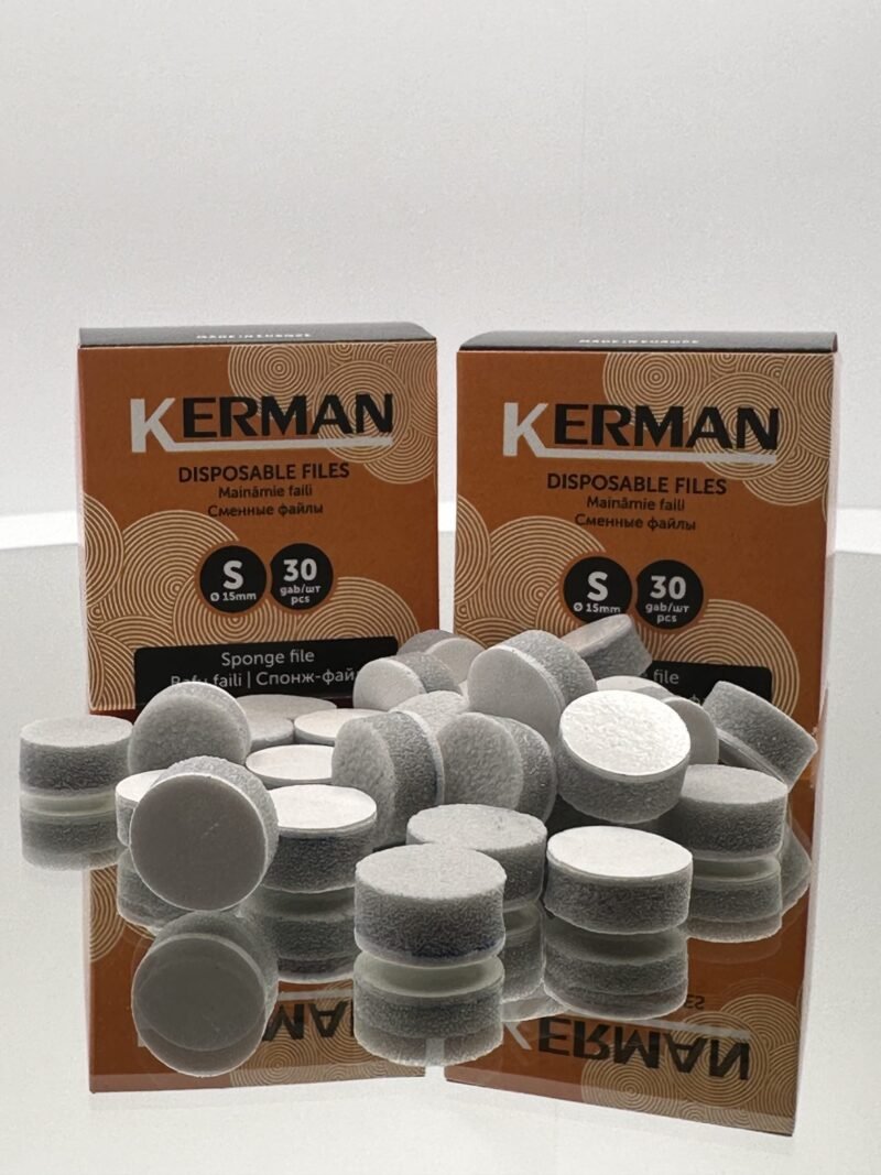 KERMAN Poliravimo kempinėlės podo diskui S 15mm., 30vnt. [PDB-S]