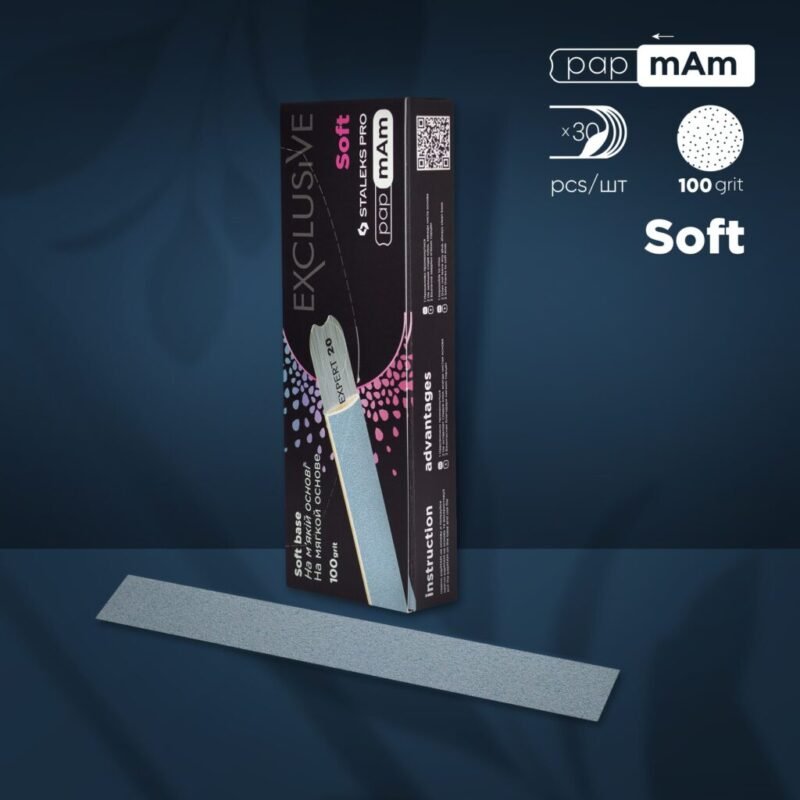 STALEKS PRO PapMam maunami dildės abrazyvai EXCLUSIVE 20 SOFT 100grt. 30vnt (DFCX-20-100)