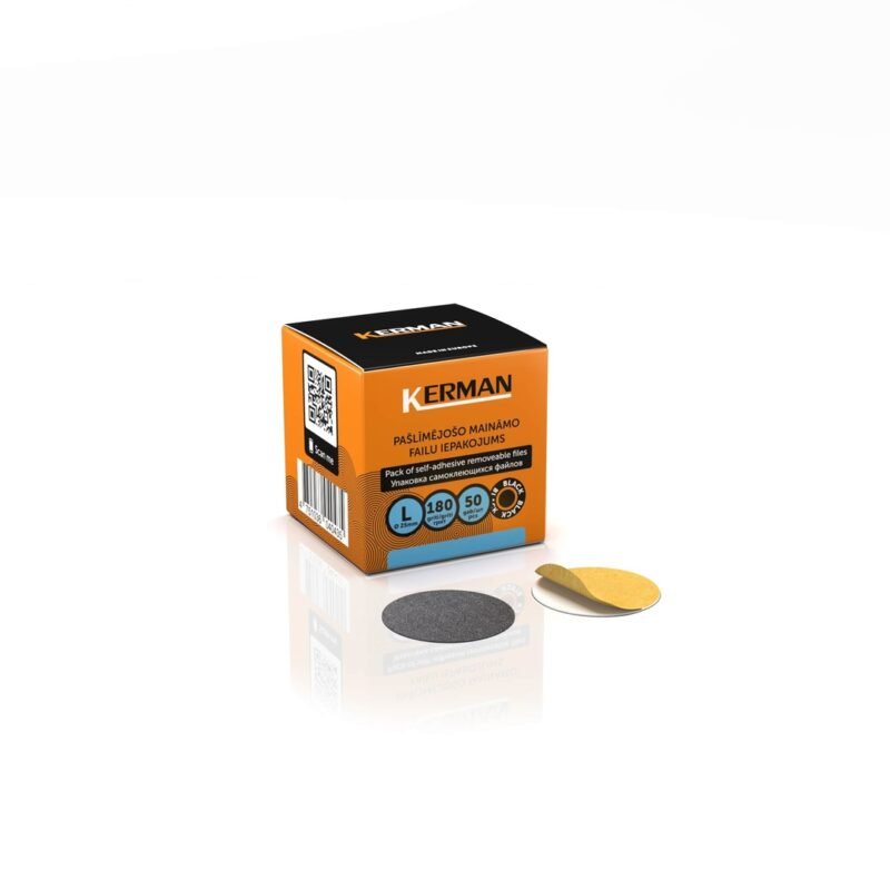 KERMAN keičiami abrazyvai L 25mm. juodi 180grt. 50vnt. [L50M]
