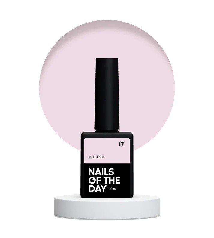 NAILSOFTHEDAY Bottle Gel 17 – itin atsparus savaime išsilyginantis gelis, 10 ml.