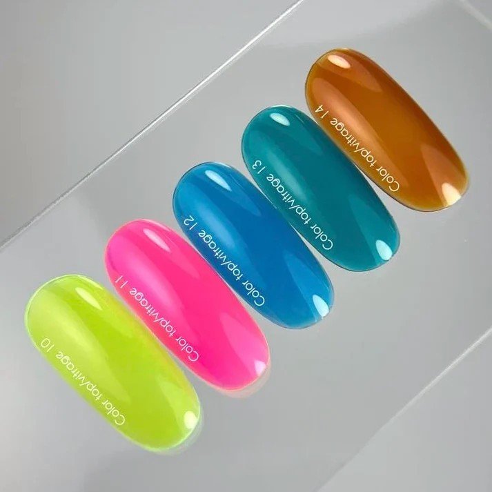 NAILSOFTHEDAY spalvotas viršutinis sluoksnis/Vitrage 13 — pusiau permatomas gilios jūros mėlynos spalvos vitražinis TOP, 10 ml.