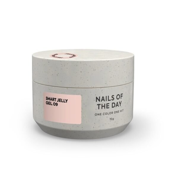 NAILSOFTHEDAY Smart Jelly gel 09 — pieniškos smėlinės spalvos nagų formavimo gelis, 15 gr.