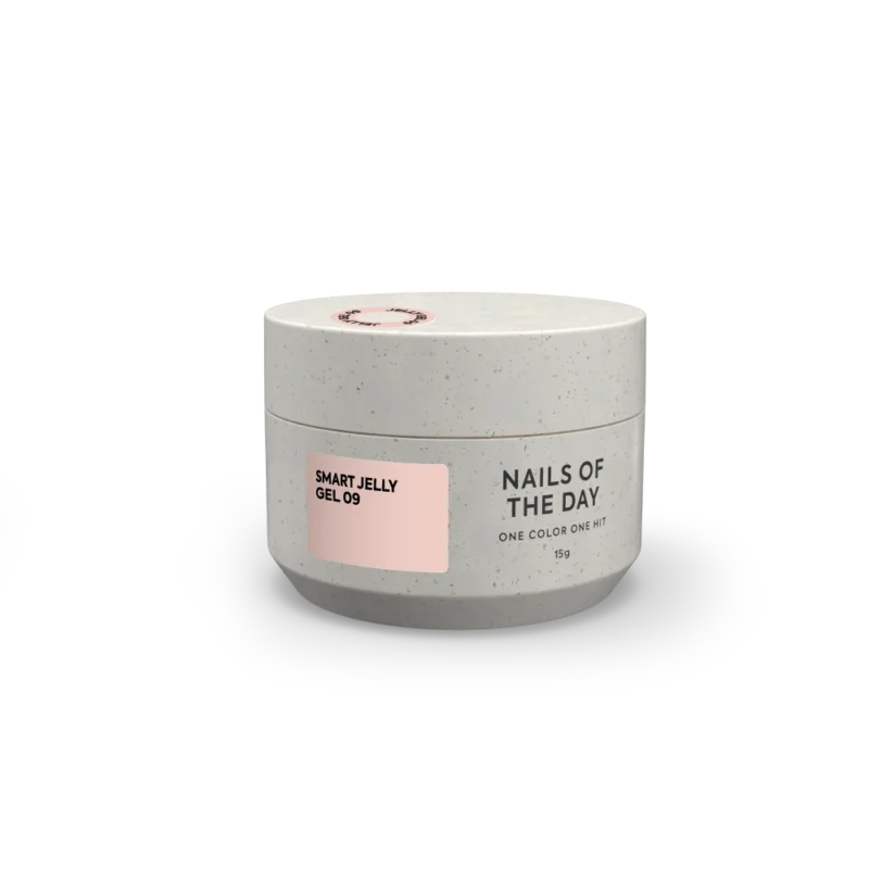 NAILSOFTHEDAY Smart Jelly gel 09 — pieniškos smėlinės spalvos nagų formavimo gelis, 15 g