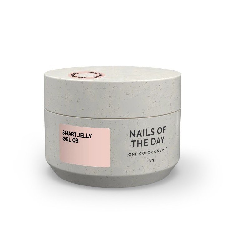 NAILSOFTHEDAY Smart Jelly gel 09 — pieniškos smėlinės spalvos nagų formavimo gelis, 15 gr.