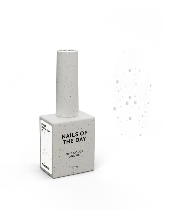 NAILSOFTHEDAY Silver Snow Top 02 -10 ml.