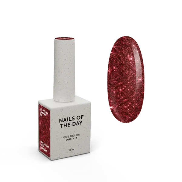 notd_campari-165-gel-polish_product-card_png NAILSOFTHEDAY Cocktails gel polish Campari — raudonas atspindintis gelinis lakas, 10 ml