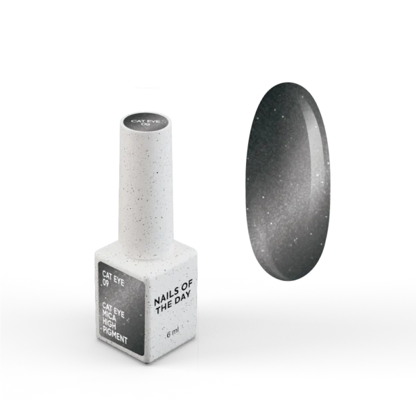 notd_cat-eye_product-card-9 NAILSOFTHEDAY Gelinis lakas „Cat Eye 09“ — juodas katės akies gelinis lakas su smulkiu matiniu paviršiumi ir šviesą atspindinčiu efektu, dengiantis vienu sluoksniu, 6 ml