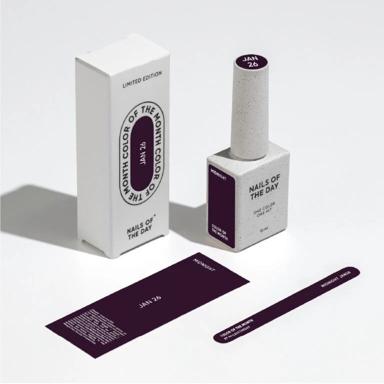NAILSOFTHEDAY 2026 m. Let's special Midnight 10ml.  – sodri slyva, persidengianti vienu sluoksniu, 10 ml.