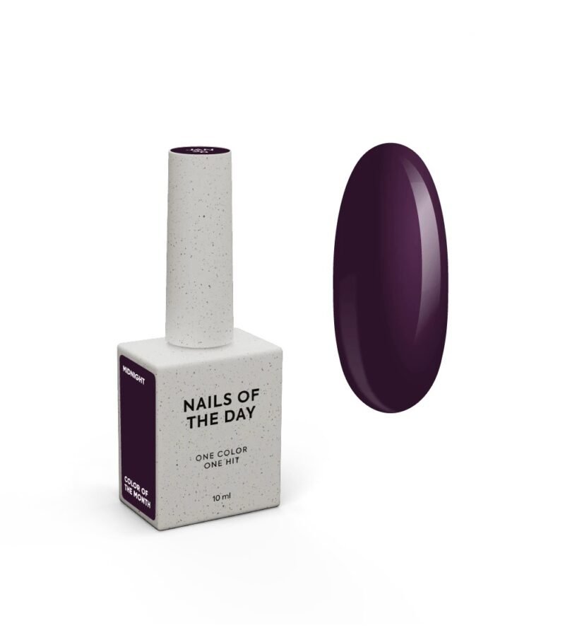 NAILSOFTHEDAY 2026 m. Let's special Midnight 10ml.  – sodri slyva, persidengianti vienu sluoksniu, 10 ml.