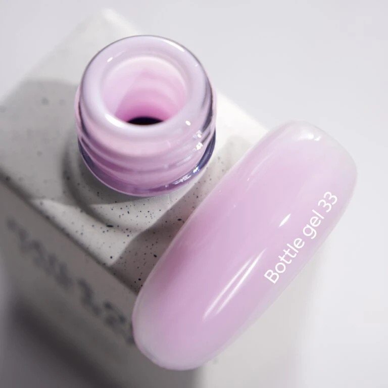 NAILSOFTHEDAY bottle gel 33 – švelniai rožinis ypač stiprus nagų stiprinimo gelis, 10 ml