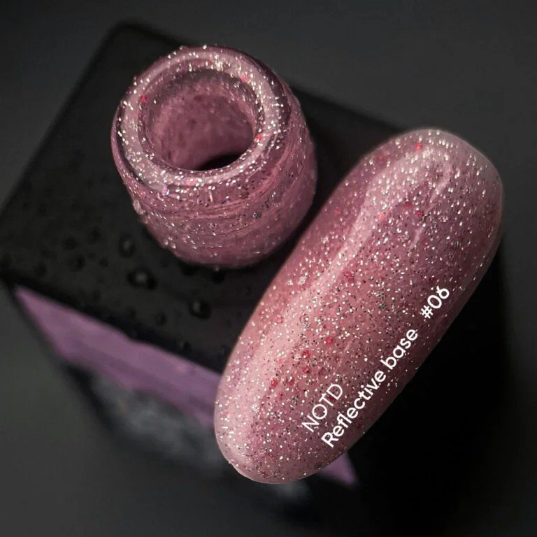 NAILSOFTHEDAY Reflective base 06 — atspindinti bazė su blizgučiais, 10 ml