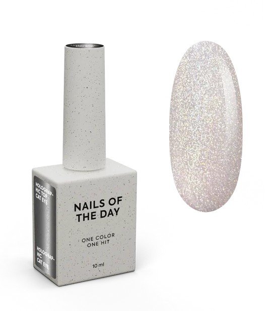 01_c203c872-fc7d-4407-a2a4-9c5fc6dbe476 NAILSOFTHENIGHT Holografinis Top su katės akies efektu nagams be lipnaus sluoksnio, 10 ml.