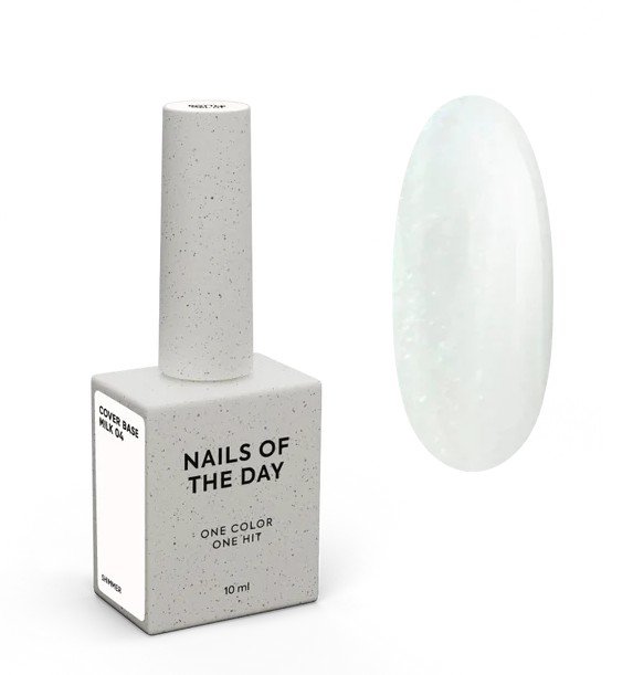 NAILSOFTHEDAY Cover base milk shimmer 04 - NEW Formula Free TPO 10ml.