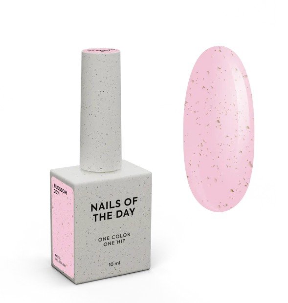 notd_blossom_product-card-blossom-207_png NAILSOFTHEDAY Gel Polish Spring „Blossom“ — švelniai rožinis gelinis lakas su aukso folija, visiškai padengiantis vienu sluoksniu, 10ml.