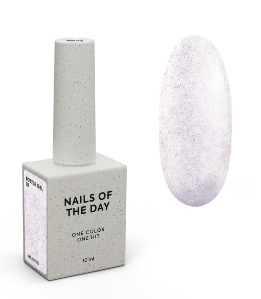 NAILSOFTHEDAY Bottle Gel 38 –pieninis rožinės spalvos atspindintis itin stiprus nagų stiprinimo gelis, 10 ml.