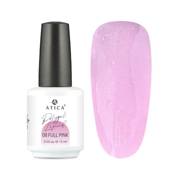 Atica Polygel Liquid Full Pink 08, 15ml
