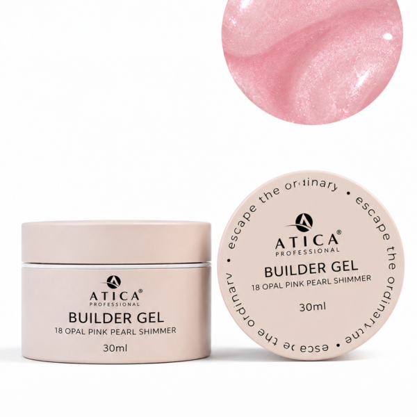 Atica Builder Gel 18 Opal Pink Pearl Shimmer 30ml