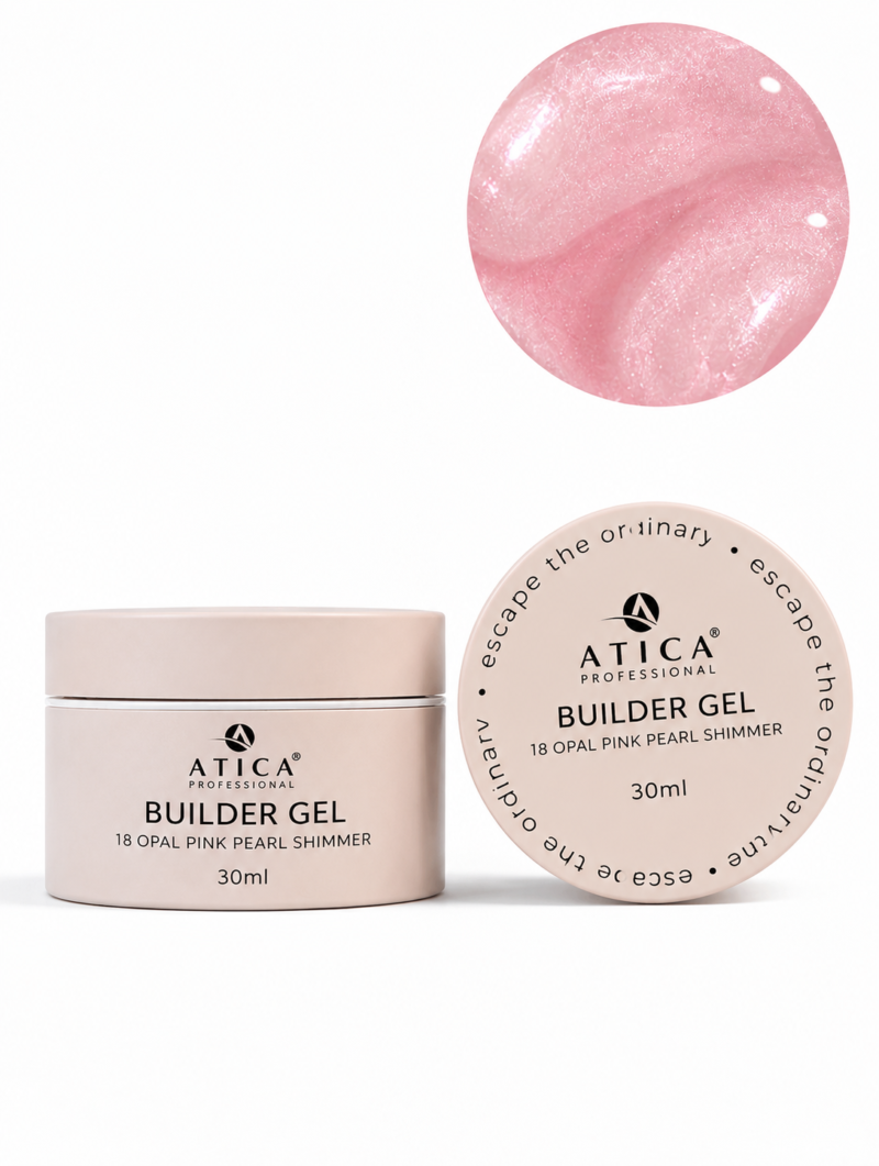 Atica Builder Gel 18 Opal Pink Pearl Shimmer 30ml