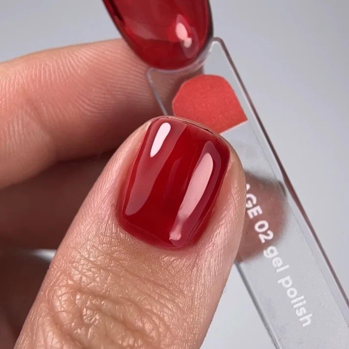NAILSOFTHEDAY gelinis lakas Vitrage 02 — sodriai raudonas vitražinis gelinis lakas, 10 ml