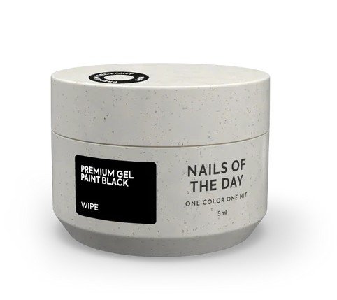 NAILSOFTHEDAY Premium gel paint Black wipe, 5ml.