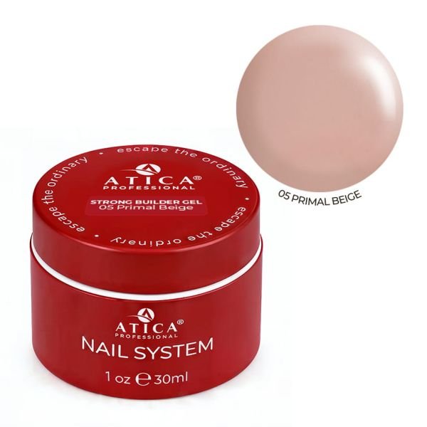 Atica Strong cover gel 05 Primal Beige 30ml- savaime išsilyginantis gelis