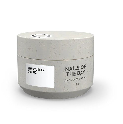 NAILSOFTHEDAY Smart Jelly gel 02 — baltos spalvos nagų formavimo gelis, 15 gr.