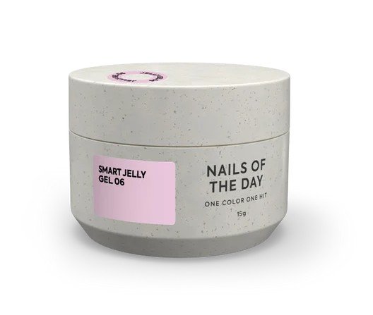 NAILSOFTHEDAY Smart Jelly gel 06 — violetinės-rožinės spalvos nagų formavimo gelis, 15 gr.