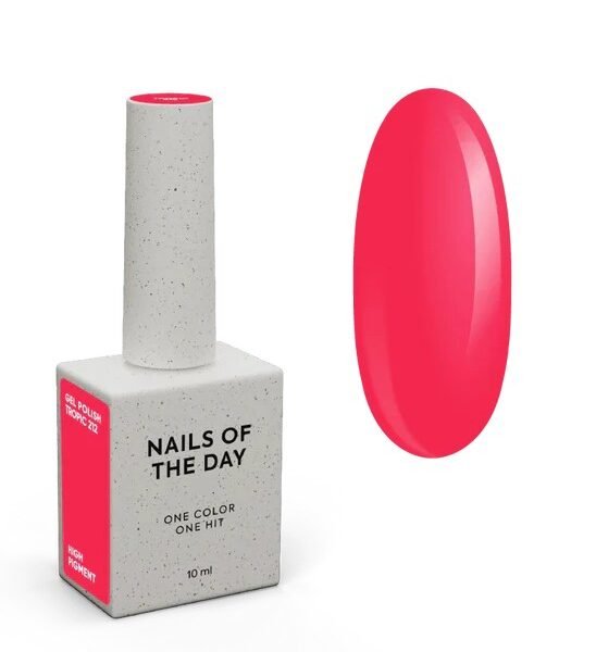 NAILSOFTHEDAY New Summer Let‘s special Tropic 212 — rausvo koralo atspalvio gelinis lakas, dengiantis vienu sluoksniu, 10 ml