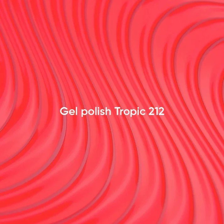 NAILSOFTHEDAY New Summer Let‘s special Tropic 212 — rausvo koralo atspalvio gelinis lakas, dengiantis vienu sluoksniu, 10 ml