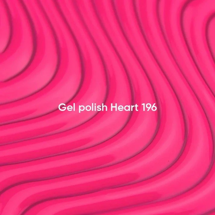NAILSOFTHEDAY New Summer Let‘s special „Heart 196“ — neoninės rožinės spalvos gelinis lakas, dengiantis vienu sluoksniu, 10 ml