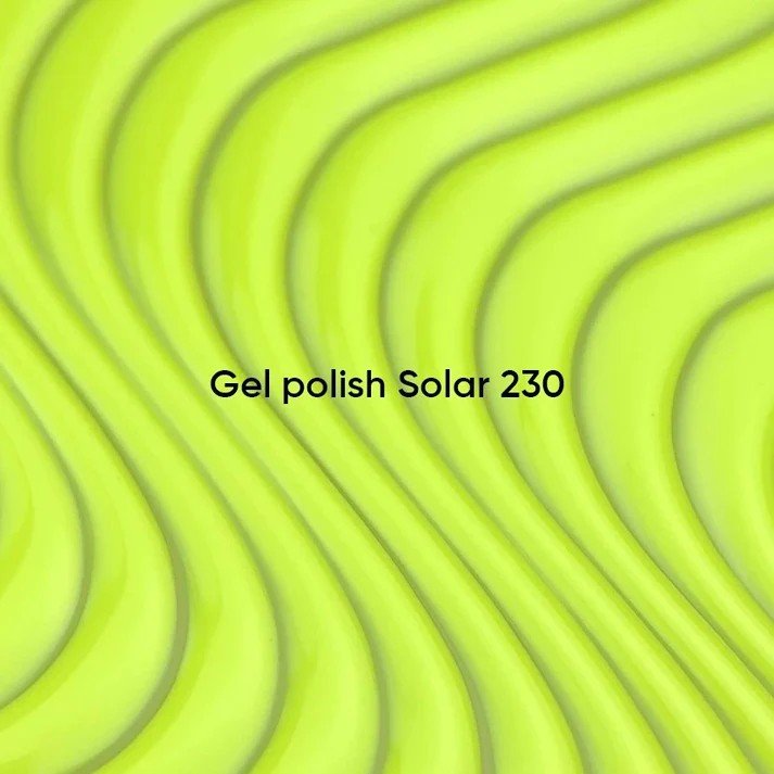 NAILSOFTHEDAY New Summer Let‘s special „Solar 230“ — neoninės geltonos spalvos gelinis lakas, dengiantis vienu sluoksniu, 10 ml