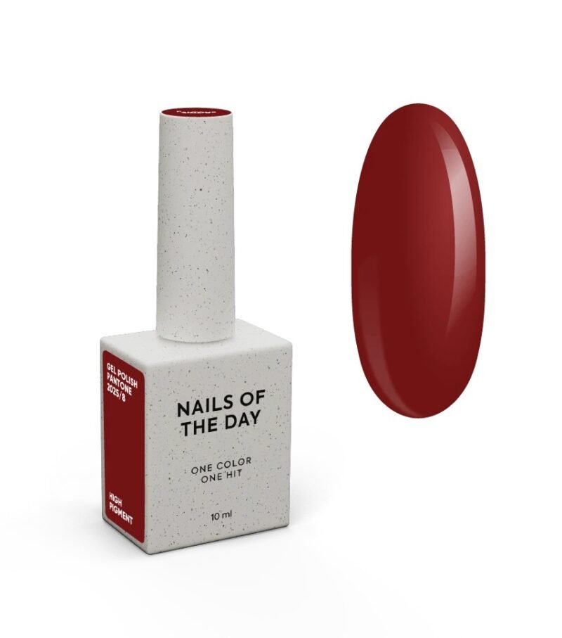 NAILSOFTHEDAY Let’s special Pantone2025/8 — tamsiai vyno raudonumo gelinis nagų lakas, dengiantis vienu sluoksniu, 10 ml