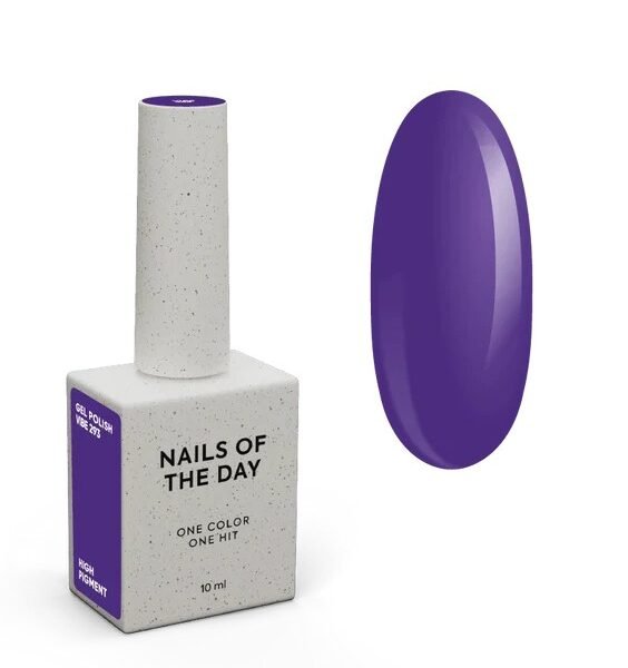 NAILSOFTHEDAY New Summer Let‘s special Vibe 293 — ryškiai violetinis gelinis lakas, dengiantis vienu sluoksniu, 10 ml
