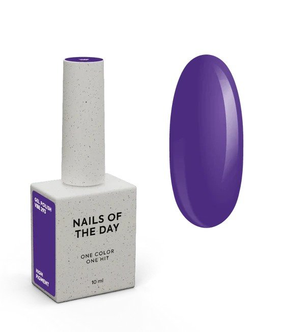 NAILSOFTHEDAY New Summer Let‘s special Vibe 293 — ryškiai violetinis gelinis lakas, dengiantis vienu sluoksniu, 10 ml
