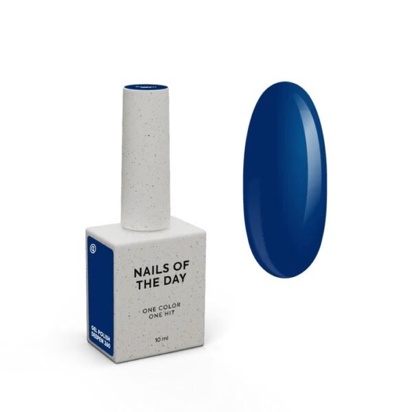 NAILSOFTHEDAY Gel polish „Bloom drop  Deepen 260“- tamsiai mėlynas atspalvis, visiškai padengiantis vienu sluoksniu, 10 ml.
