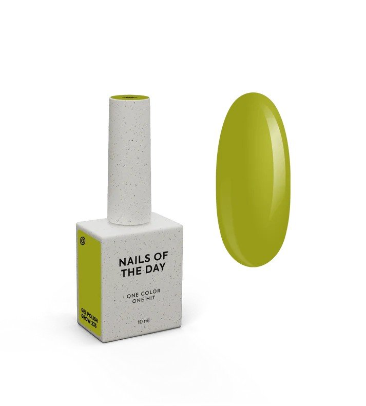 NAILSOFTHEDAY Gel polish „Bloom drop Grow 235“- žalias atspalvis, visiškai padengiantis vienu sluoksniu, 10 ml.