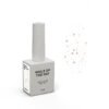 NAILSOFTHENIGHT Bronze Snow top 03 — viršutinis sluoksnis su skirtingo dydžio bronziniais šešiakampiais, be lipnaus sluoksnio, 10 ml.