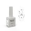 NAILSOFTHENIGHT Jon Snow top 01 — viršutinis sluoksnis su įvairių dydžių juodais šešiakampiais, be lipnaus sluoksnio, 10 ml.