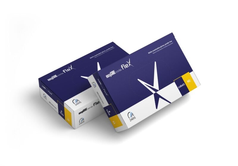 Nitrilo pirštinės, be pudros, easyCARE Nitrile Flex Cobalt, M dydis 100 vnt.