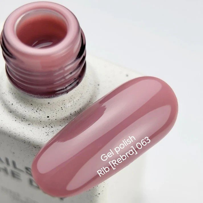NAILSOFTHEDAY Borsch collection gel polish „ Rib“ 063 – Rožinis kūno spalvos gelinis lakas dengiantis vienu sluoksniu, 10 ml