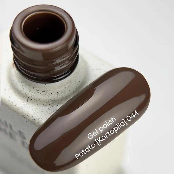 NAILSOFTHEDAY Borsch collection „Potato“ 044 – rudas gelinis lakas dengiantis vienu sluoksniu, 10 ml