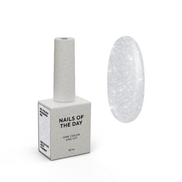 NAILSOFTHEDAY Gel Polish „Milkshake 004“ – pieniškas atspindintis gelinis lakas, 10 ml.