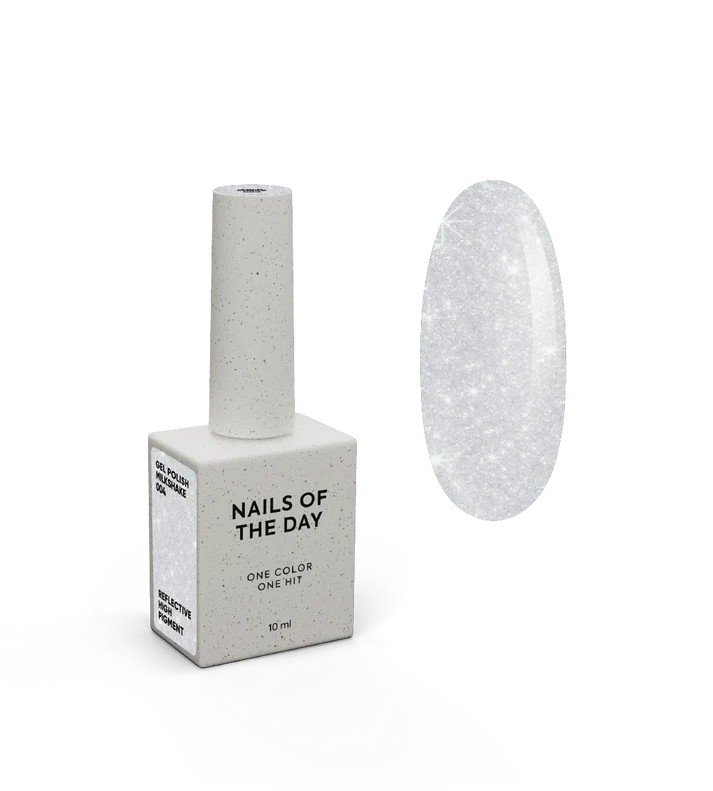 NAILSOFTHEDAY Gel Polish „Milkshake 004“ – pieniškas atspindintis gelinis lakas, 10 ml.