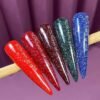 NAILSOFTHENIGHT Sangria – sodrios raudonos spalvos, atspindintis gelinis lakas, 10 ml